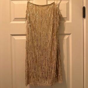 Trixxi Gold Sequin Mini Dress